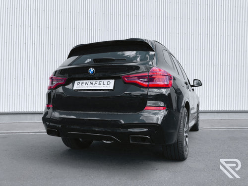 BMW X3 G01 Edelstahl Sportendschalldämpfer IntegraTip 3 in schwarz