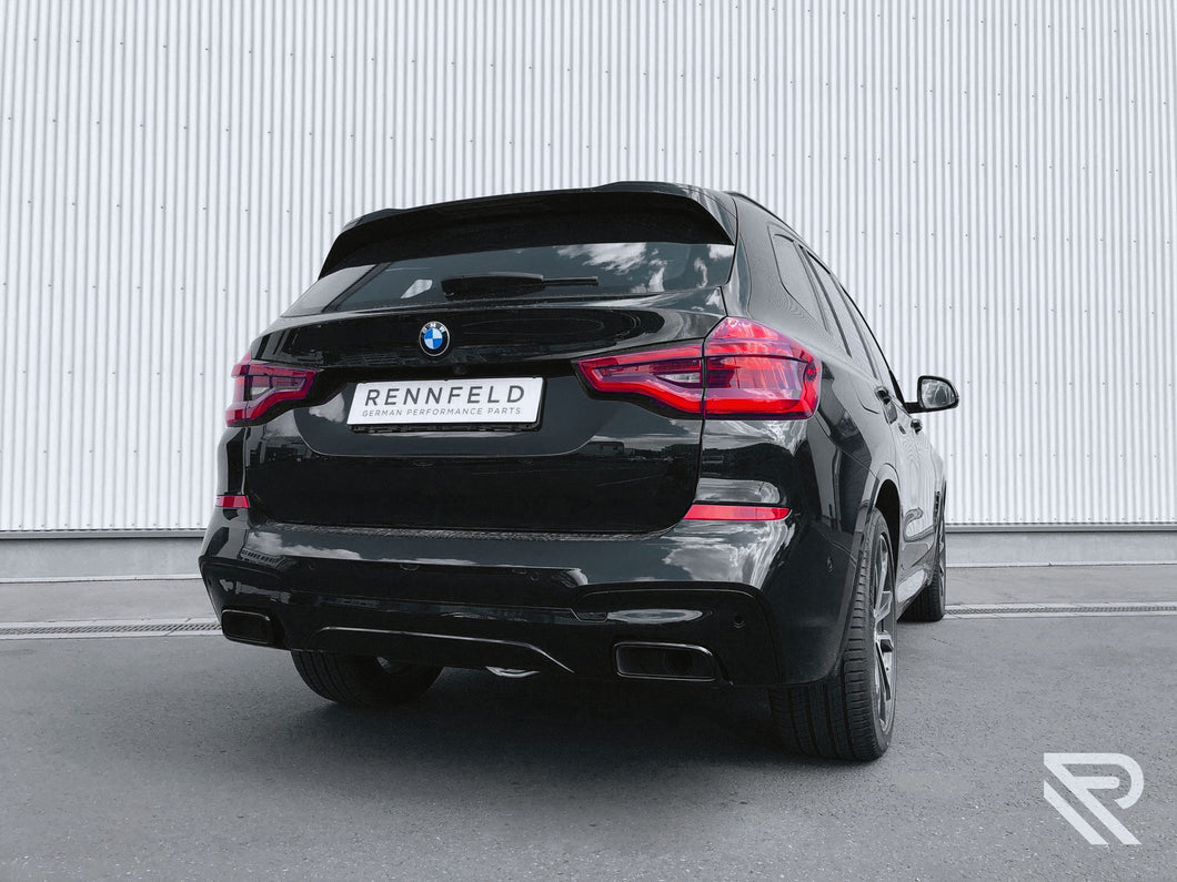 BMW X3 G01 Edelstahl Sportendschalldämpfer IntegraTip 3 in schwarz