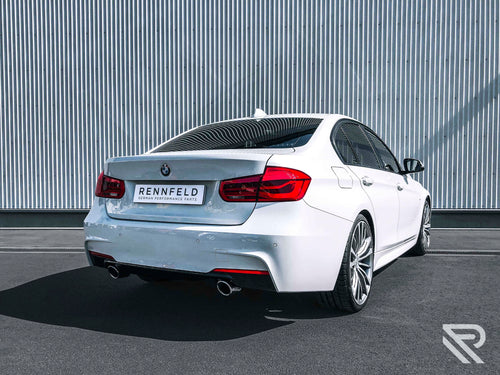 BMW 3er F30/F31 Sportendschalldämpfer 2x90mm in Silber