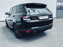 Laden Sie das Bild in den Galerie-Viewer, Range Rover Sport Edelstahl-Sportendschalldämpfer IntegraTip 3 in schwarz