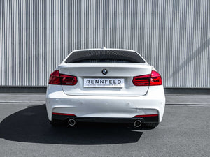 BMW 3er F30/F31 Sportendschalldämpfer 2x90mm in Silber