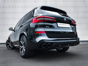 BMW X5M (F95) Edelstahl-Sportendschalldämpfer 4 x 100mm Schwarzchrom