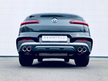 Laden Sie das Bild in den Galerie-Viewer, BMW X4 G03 Sportendschalldämpfer 4x100mm in Silber