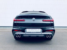 Laden Sie das Bild in den Galerie-Viewer, BMW X4 G03 Sportendschalldämpfer 4x100mm in Silber